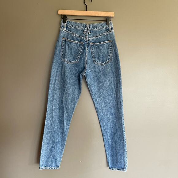 SLVRLAKE Beatnik Ankle Jeans in Pacific Wash Size 25 Blue High Rise Mom Jeans - Picture 10 of 16